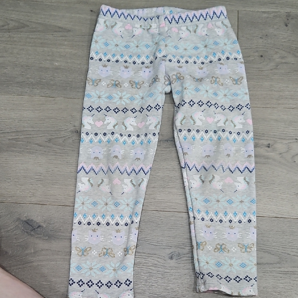 OshKosh B'gosh Pink and Gray Geometric Leggings